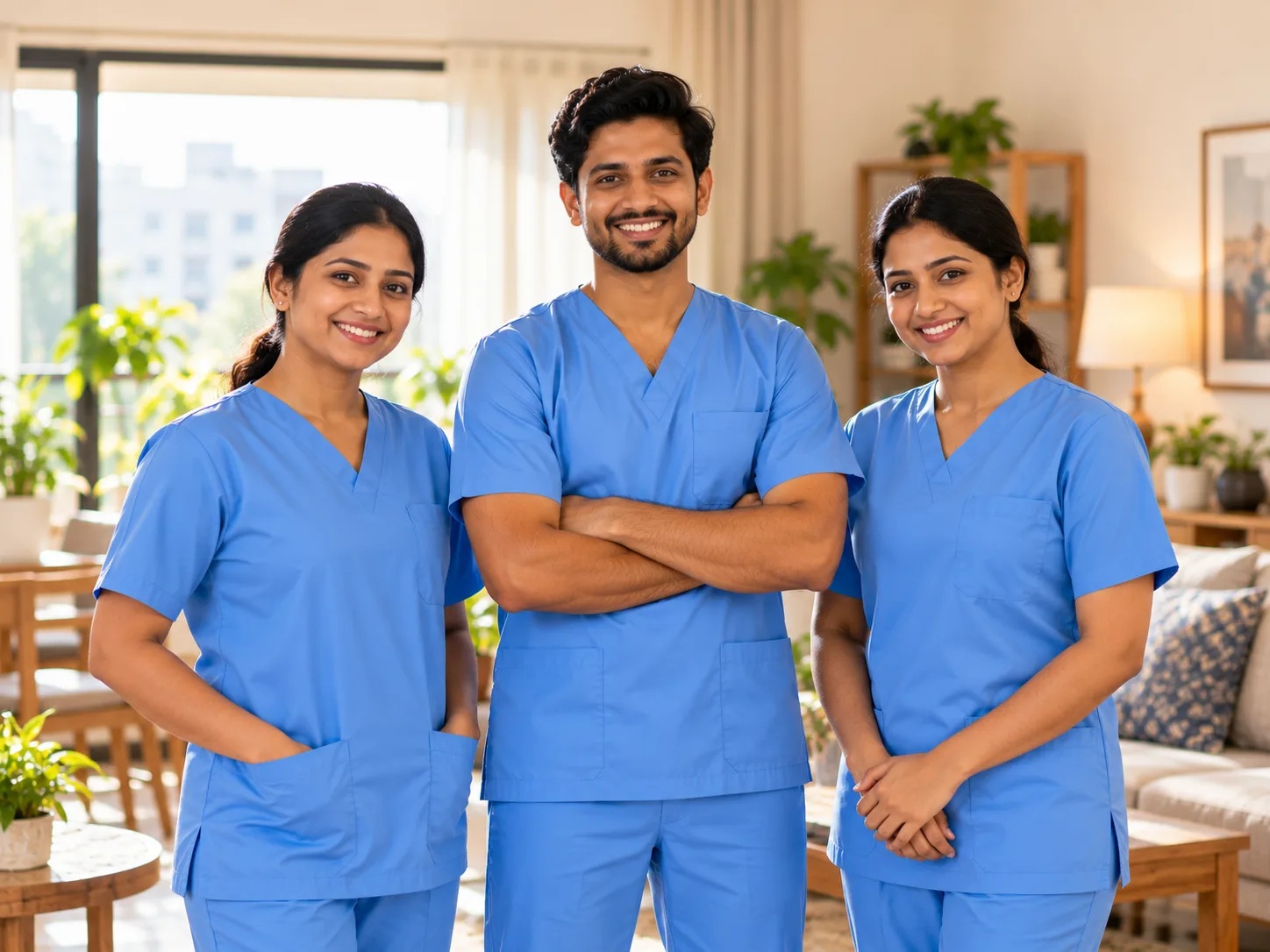 Sri Nidhi Home Health Care caregiver team in Bangalore